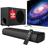 Upgraded Sound Bar for TV with 5.9inch Big Powerful 110W Subwoofer, Deep Bass, Bluetooth 5.4, ARC/Optical/AUX/Bluetooth Connect, Surround Sound System for PC/Gaming/Projectors/Gift Pcs