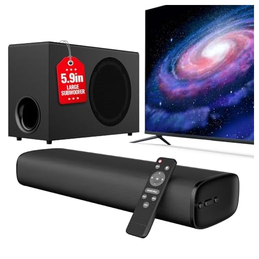 vibeadio Upgraded 110W Sound Bar for TV with 5.9" Powerful Subwoofer