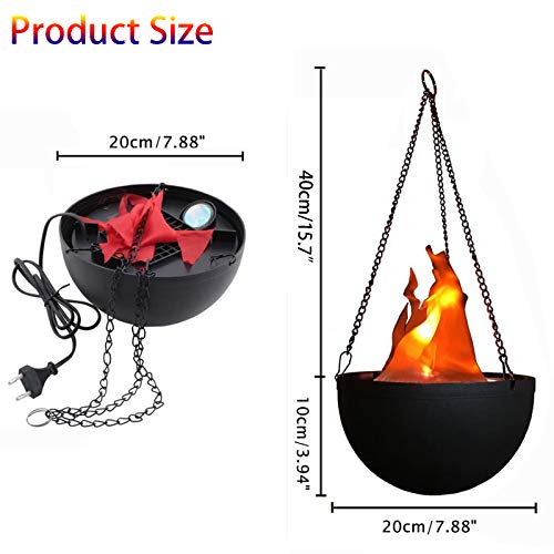 3D Fake Fire Light,Hanging Led Flame Light,Artificial Led Silk Flame Stage Effect Light Realistic Campfire Lamp Prop Flame Light For Halloween,Christmas,Festival,New Year, Party,Night Club Decor #TOP1