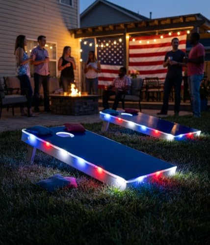 Image of TossBrightz LED Cornhole Lights (Set of Two) - Weather Resistant Kit