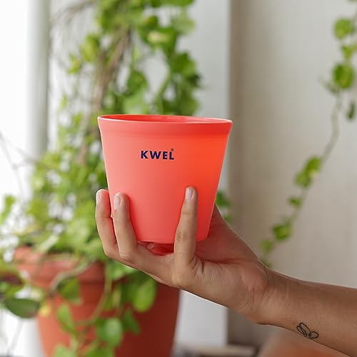 Image of KWEL N Pot for Home Garden, Peach Color, Pack of 24 | Planters for Outdoor Balcony, Nursery Use, Flower Planting