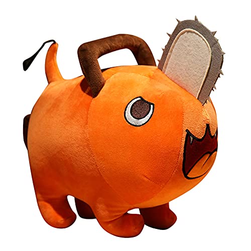 Poupée en peluche Pochita - Personnage de dessin animé Pochita orange - Peluche douce en peluche rembourrée - Coussin pour décoration de canapé - Cadeau d'anniversaire pour garçons et filles Cover