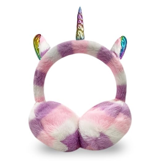Amazing Star Plush Fur and Glitter Unicorn Earmuffs for Kids, Womens-image-28