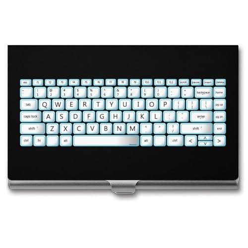 Computer-Keyboard Business Card Holder Alloy Multi Wallet Credit Card ID Pocket Name Case