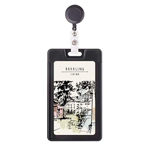 Porte-badge rétractable à enrouleur automatique pour pass d'accès