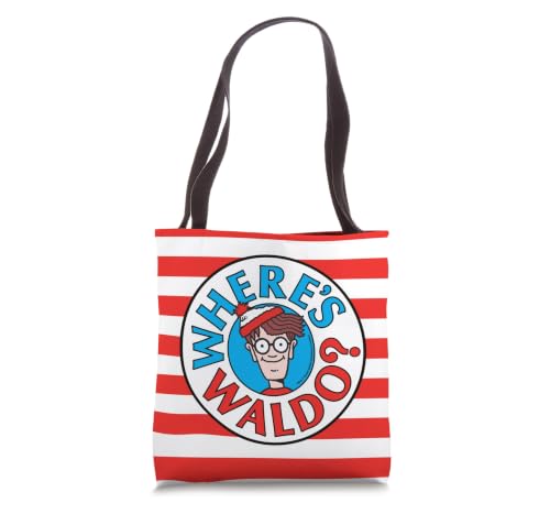 Bolso tote con logo y pose clásica de Where’s Waldo en frente y detrás miniatura 1