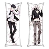 DECI Funda de Almohada Anime para Tokyo Ghoul Kaneki Ken, Cojín de Felpa Cuerpo Dakimakura Abrazar Cojines Fundas Piel de Melocotón con Cremallera,B-50 * 150cm
