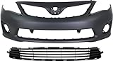 Garage-Pro Front Bumper Cover Kit For Toyota Corolla 2011-2013 Automotive Exterior Accessories, Primed, North America Built