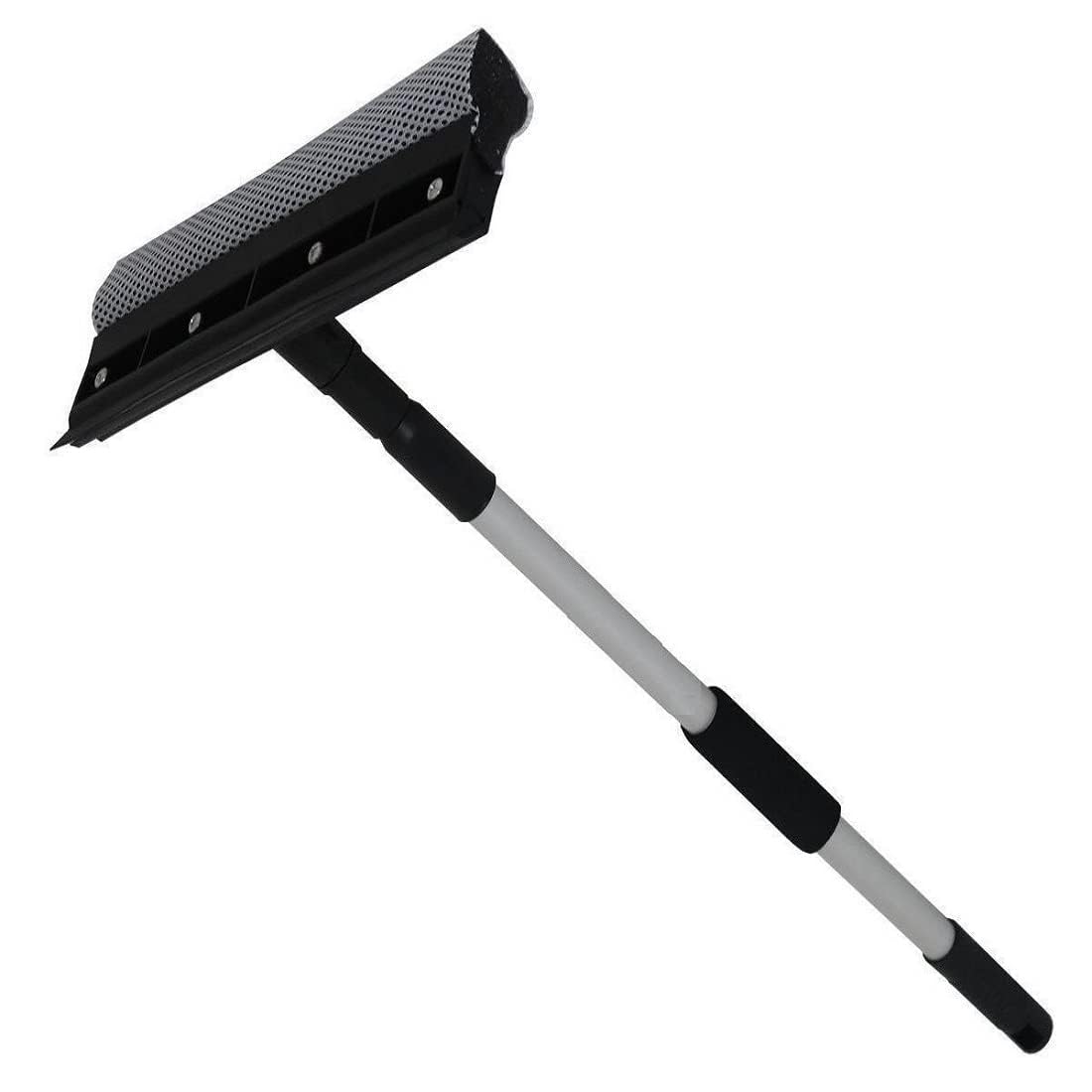 Multi-Purpose Window Cleaning Squeegee Wiper, Dual Side Rubber Blade & Sponge Glass Cleaner Brush with Extendable Handle for Car, Home, Office Windows-image-34