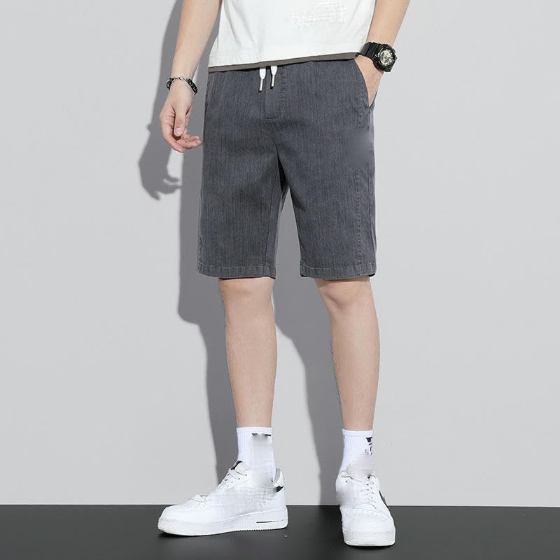 USTZFTBCL Summer Men's Thin Casual Versatile Mid-Length Elastic Loose Sports Shorts