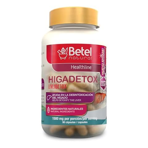 Higadetox Healthy Liver Detox Capsules By Betel Natural - Desintoxica Su Higado - 90 Capsules Cover