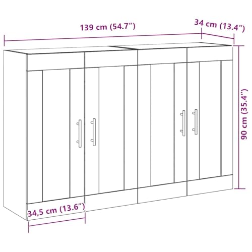 Armario de pared de madera noble y cristal para un almacenamiento elegante 3
