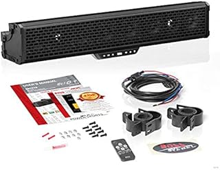BOSS Audio Systems BRT27A ATV UTV Sound Bar System - 27 Inch Wide, IPX5 Rated Weatherproof, Bluetooth, Amplified, 3 Inch Speakers
