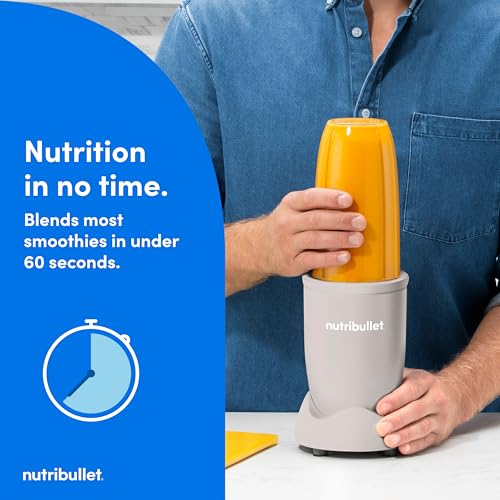 Image of nutribullet Pro Personal Blender, Shakes, Smoothies, Food Prep, and Frozen Blending, 32 Ounce Cup, 24 Ounce Cup, Flip-top Travel Lid, 900 Watt, Matte Linen, NB9-0901LIN