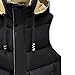 DGHM-JLMY Men's Fashion Hooded Puffer Vest Lightweight Quilted Gilet Sleeveless Zip Up Padded Jackets Coat With Pockets (4X-Large,Black)