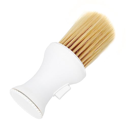 Neck Duster, Soft Hair Friseurbürste Neck Duster Professionelle Friseurpuder Lagerung Styling Staubreinigungsbürste(Weiß)