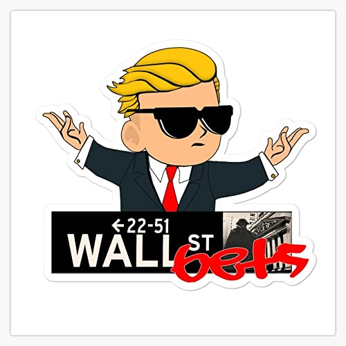 Funny Pop Culture Reddit Wall Street Bets Investor Design Sticker Vinyl Decal Waterproof Bumper Sticker Laptop Window 5"