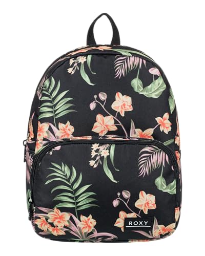 Image of Roxy Women's Always Core Backpack | Travel | Everyday Carry | Beach | Polyester | 8L Capacity - Anthracite Island Escape