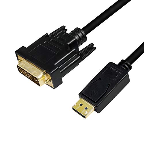 Cable DisplayPort a DVI LogiLink CV0131 negro de 2 metros para teletrabajo y doble monitor