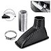Car Universal Cold Air Intake Pipe Kit for Front Bumper ABS Plastic Turbo Air Funnel Inlet Kit for Brake Cooling Accessories Engine Kits(A)