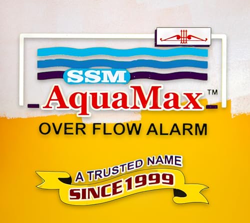 Image of SSM Aquamax Water Tank Level Indicator and Overflow Alarm | 4 Level Indicator | 5 Level Stainless Steel Sensor Included, Metal Body, Shockproof, Wall Mountable, 1 Year Warranty, 220 Volt AC