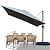 Domi 10x10 FT Patio Umbrella with 360-Degree Rotation, Outdoor Cantilever Square Umbrella, Aluminum Offset Umbrella for Garden Deck Pool Patio, Grey