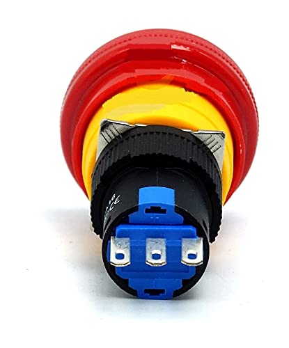 Interrupteur E-stop champignon 16mm NO NC bouton arret urgence - 3