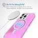 Speck Presidio2 Grip MagSafe Case for Apple iPhone 16 Pro, True Pink/Shocking Pink