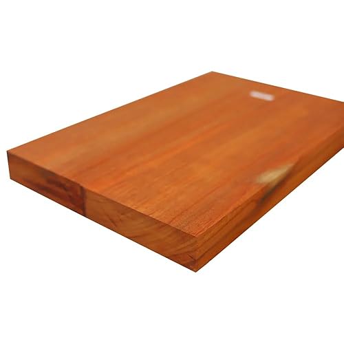 Exotic Wood Zone | África Padauk Guitarra Eléctrica/Bajo Musical Luthier Tonewood Cuerpo Blanks | 21" x 14" x 2" - Sin pegar sin cepillar (2 piezas)