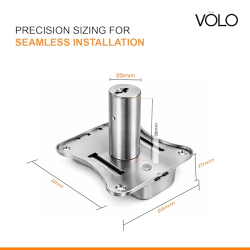 Image of Volo Furniture Cupbord Lock for Drawers and cabinets, Cupboard /Cabinet /Safety /Wardrobe /Furniture almirah Lock for Home and Office (35mm, Stainless Steel)