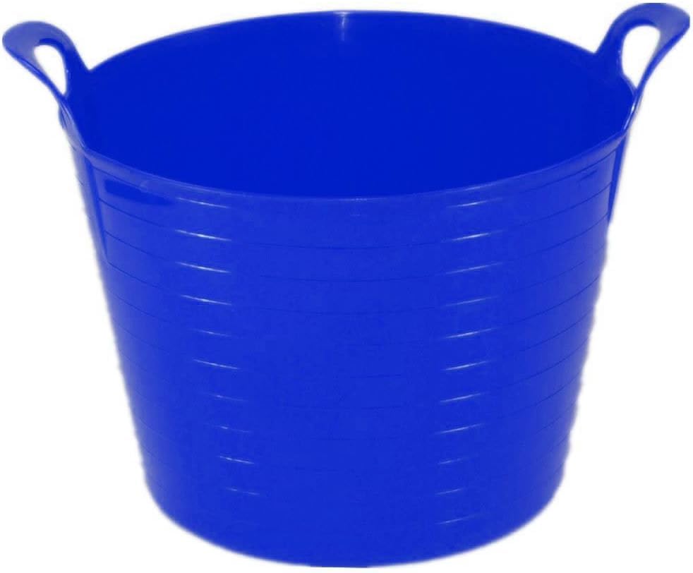 Easy Shopping® 45 Litre Large Flexi Tub Multipurpose Storage Solution for Home Garden Flexible Plastic Rubber Container Bucket In Several Colour MADE IN U.K. (Blue)