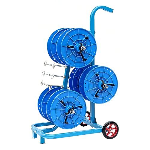 Bobina di filo elettrico con ruote, carrello dispenser per cavi con assi multipli, grande bobina spinner per tiratura industriale e al dettaglio