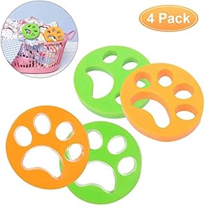 OVAREO 4 PCS Haustier Haarentferner,Wiederverwendbarer Haustier-Epilierer zur Entfernung von Tierhaaren, Haushaltsreinigungsset Waschmaschine Haarentfernung