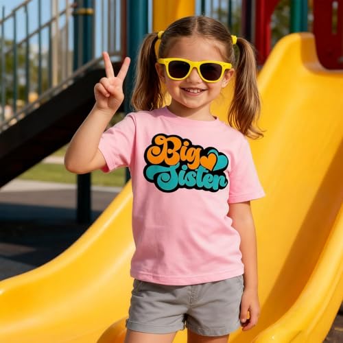 Image of Big Sister Shirt for Girls Toddler Kids Pregnancy Announcement Promoted to Big Sis T-Shirt Summer Short Sleeve Top