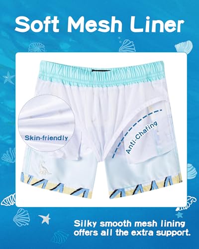 Image of SURF CUZ Boys Swim Trunks Toddler Swim Shorts UPF 50+ Bathing Suit for Boy Swimsuit Quick Dry Mesh Beach Boardshorts Swimwear