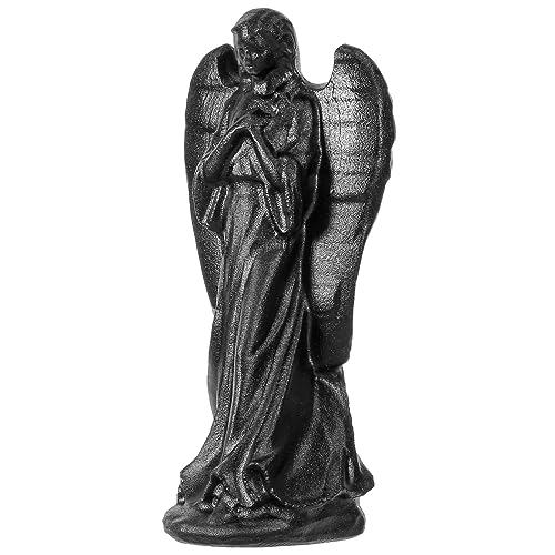 Nupuyai 3.3" Obsidian Crystal Angel Statue