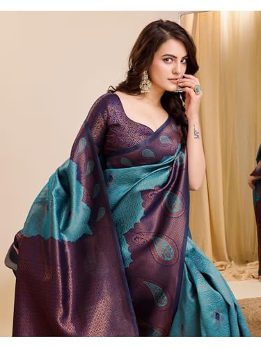 Image of Avantika Fashion Women's Kanjivaram Soft Silk Banarasi Sarees With Blouse Piece For Women