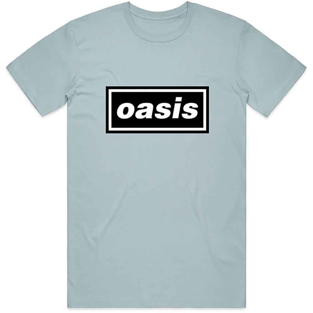 Rock Off Officially Licensed Products Men's Blue Oasis Decca Logo Official Tee T-Shirt Unisex (Medium)