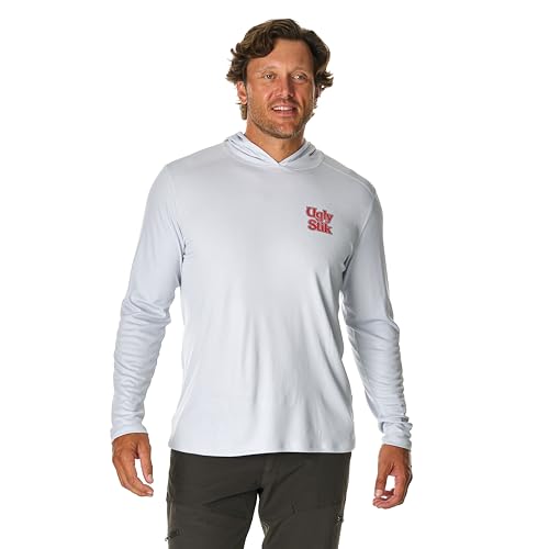 Ugly Stik Long Sleeve Performance Hoodie Sun Shirt, S, Grey, Performance Fabric, UV Resistant, Mens Classic Fit, Hooded Fishing Shirts for Men by Ugly Stik - Used condition - US$18.90