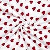 Barcelonetta | Fleece Fabric | Blanket Fabric | 72X60 | Polar Fleece | Soft, Plush, Anti-Pill | Poncho, Pillow Cover, PJ Pants, Cushion, Liners, Eye Mask (Red Hearts, 2 Yard)