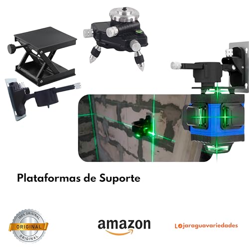 Nível a Laser Profissional 16 Linhas com Controle Remoto 4D Alcance 30 Metros Bateria Recarregável