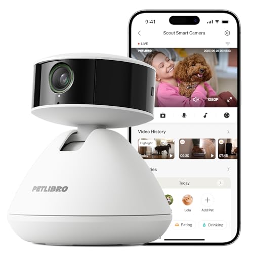 Image of PETLIBRO Security Indoor Camera Includes 90-Day AI Trial w/AI Human/Pet Detection & Two-Way Audio, Home Camera w/360° Pan Tilt & Night Vision, Dog/Pet Cam w/Multi-Pet Recognition, Smart Summaries