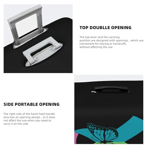 Travel Luggage Cover Metastatic Breast Cancer Awareness 2 Fashion Washable Baggage Suitcase Protector Fit For Luggage Small4