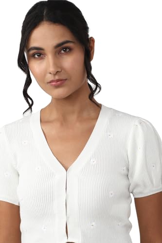 Image of FOREVER 21 Womens Polka Dot Regular Fit Sweaters