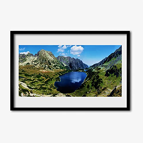 Affiche encadrée 60x40 cm solution pour habiller un mur vide paysage de montagne