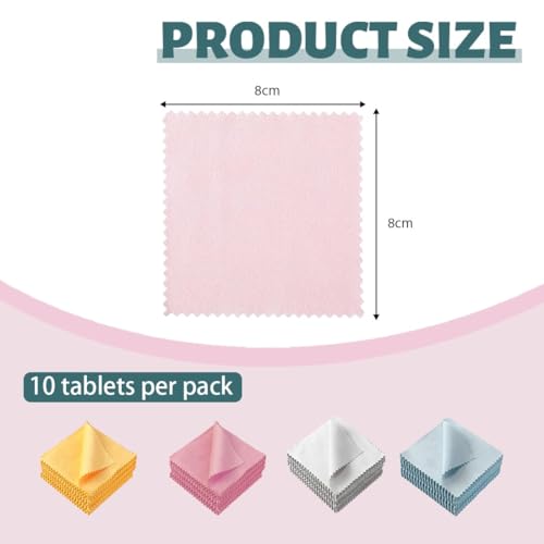 COYUN 40 Unidades Paño de Limpieza de Joyas - Reutilizable y Antioxidante, Kit de Limpieza de Joyas para Perlas y Joyería de Platino, Polishing Cloth para Mantener Tus Joyas Brillantes - imagen 3
