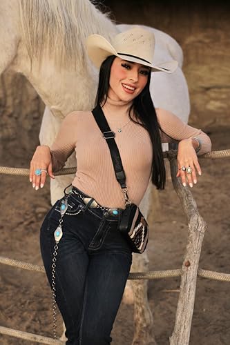 Montana West Rustic Couture's Bohemian Turquoise Cuff Ring for Women Cowgirl4