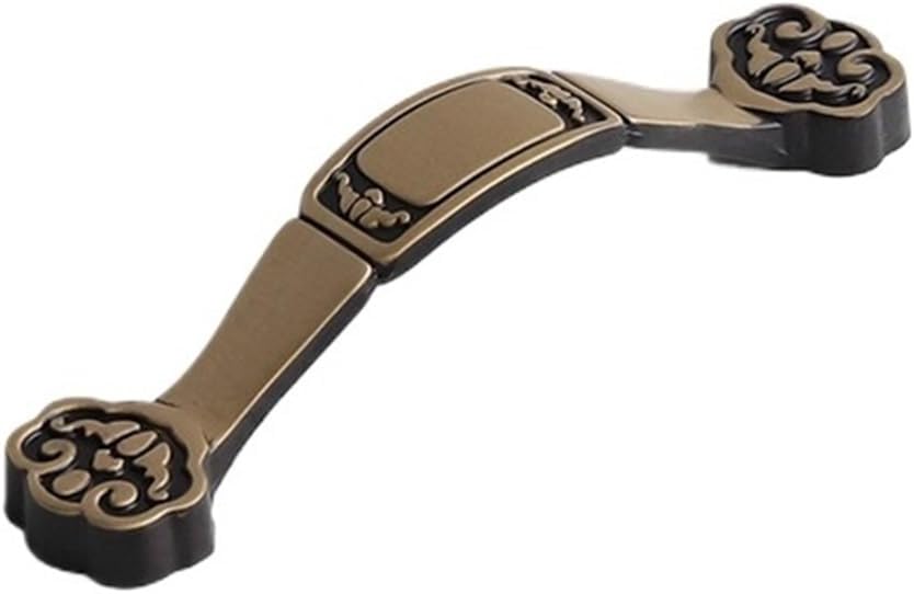 Metal Brass European Simple Black Brass Cabinet Wardrobe Door Drawer Home Furnishing Hardware Handle Accessories Furniture (Size : 1063 128 Black Brass)