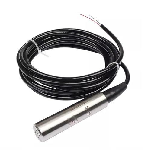LeTkingok 10M Input Type Water Level Transmitter Liquid Level Sensor Meter Oil Level Sensor 304 Stainless Steel Probe 4-20MA IP68
