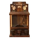 Eichhörnchen-Futterspender – 27.5cm Holz Futterstation | Garten Tierhaus Beobachtungsfenster - Massivholz Robust Einfach Aufzustellen Für Spaßige Gartenbeobachtung Von Eichhörnchen